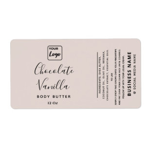 Professional typography cream your logo product label