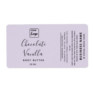 Professional typography lavender yourlogo product label