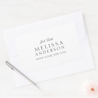 Professional Typography Rectangular Sticker | Zazzle