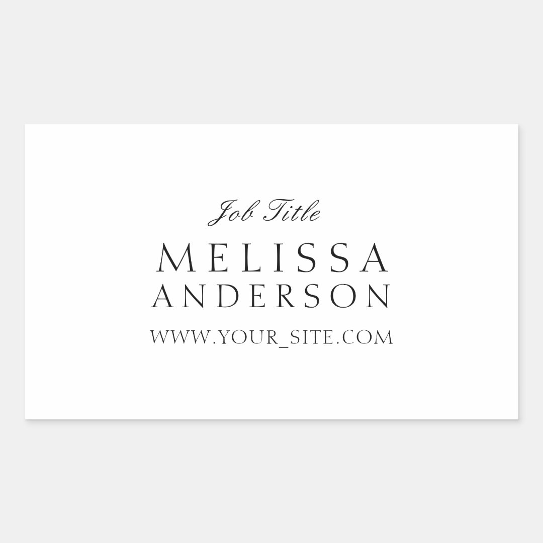 Professional Typography Rectangular Sticker | Zazzle