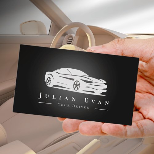 Professional Uber Driver Car Service Business Card