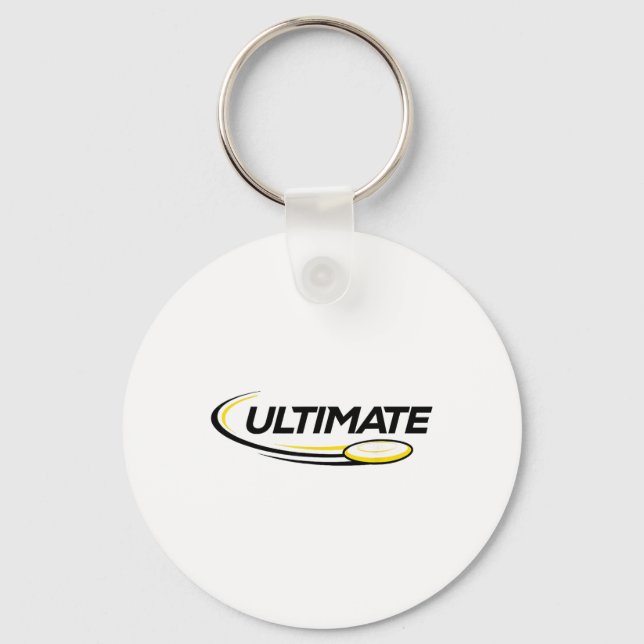 Professional Ultimate Frisbee Disc Golf Player  Keychain (Front)