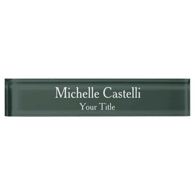 Professional Unique Classical Minimalist Desk Name Plate (Front)