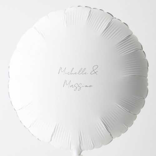 Professional Unique Classical Plain Couple Names Balloon