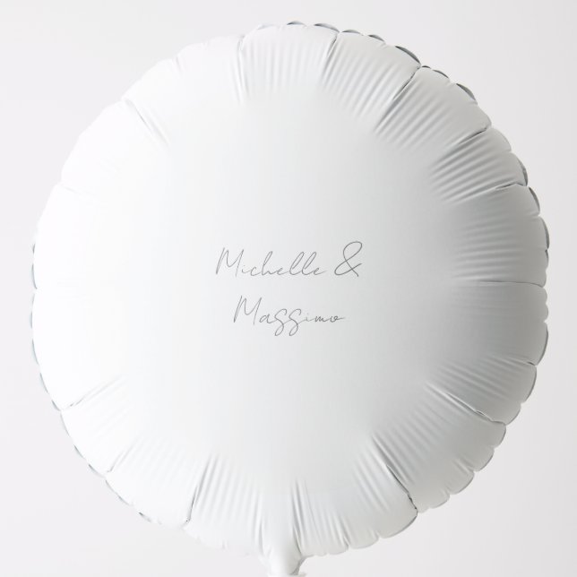 Professional Unique Classical Plain Couple Names Balloon (Front)