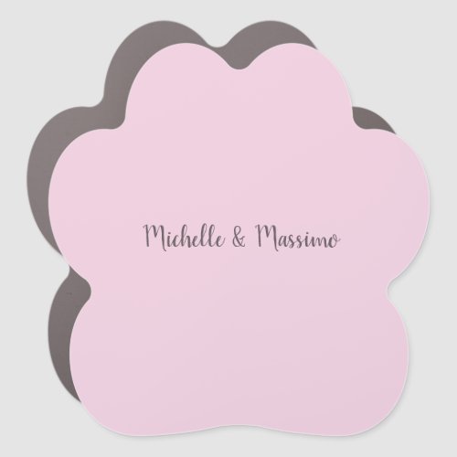 Professional Unique Classical Plain Couple Names Car Magnet