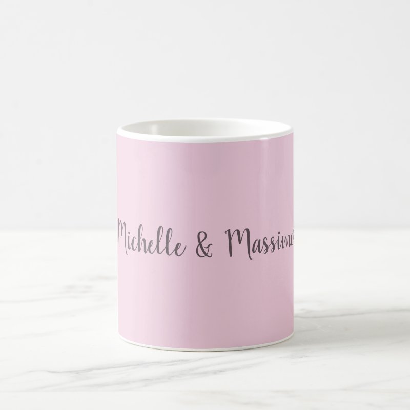 Professional Unique Classical Plain Couple Names Coffee Mug