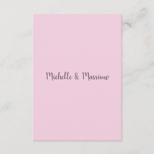 Professional Unique Classical Plain Couple Names Enclosure Card