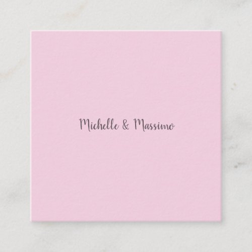Professional Unique Classical Plain Couple Names Enclosure Card