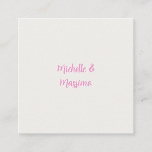 Professional Unique Classical Plain Couple Names Enclosure Card