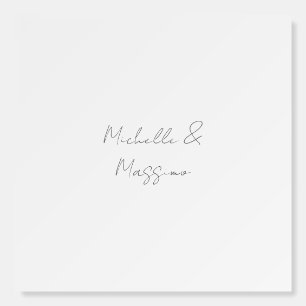 Professional Unique Classical Plain Couple Names Foam Board