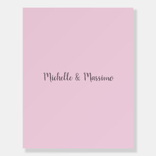 Professional Unique Classical Plain Couple Names Foam Board