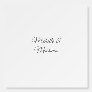 Professional Unique Classical Plain Couple Names Foam Board