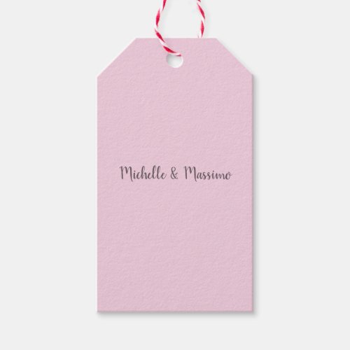 Professional Unique Classical Plain Couple Names Gift Tags
