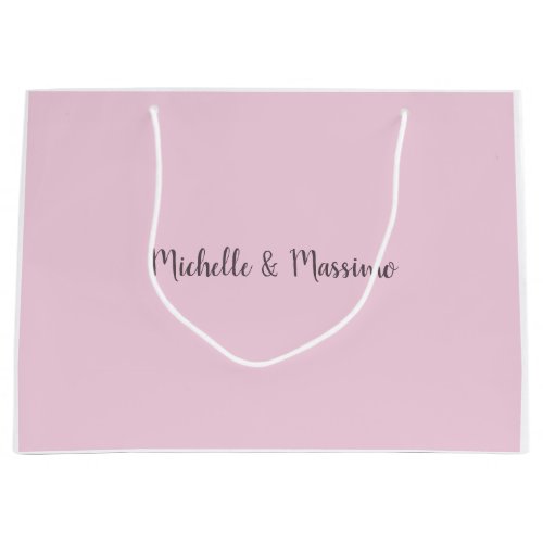 Professional Unique Classical Plain Couple Names Large Gift Bag
