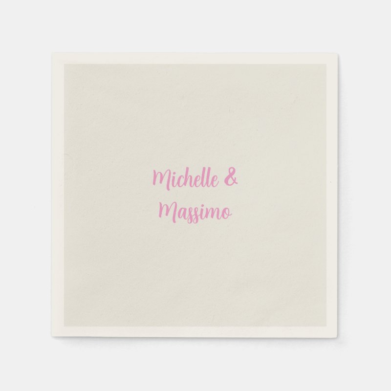 Professional Unique Classical Plain Couple Names Napkins