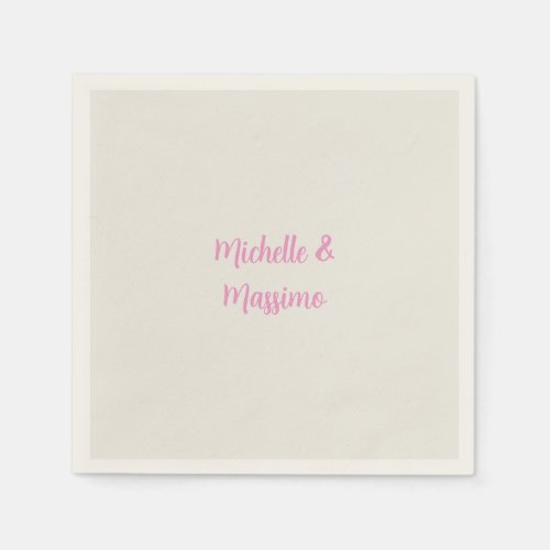 Professional Unique Classical Plain Couple Names Napkins