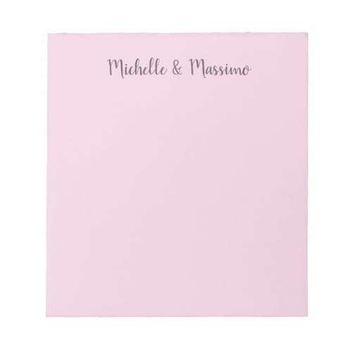 Professional Unique Classical Plain Couple Names Notepad