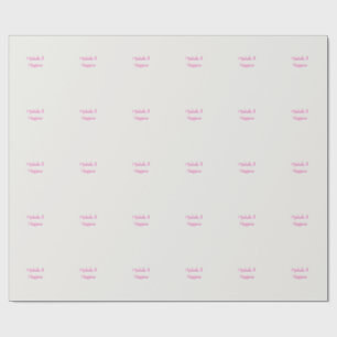 Professional Unique Classical Plain Couple Names Wrapping Paper