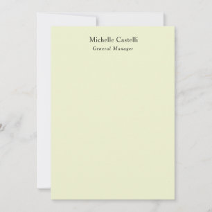 Professional Unique Classical Plain Note Card