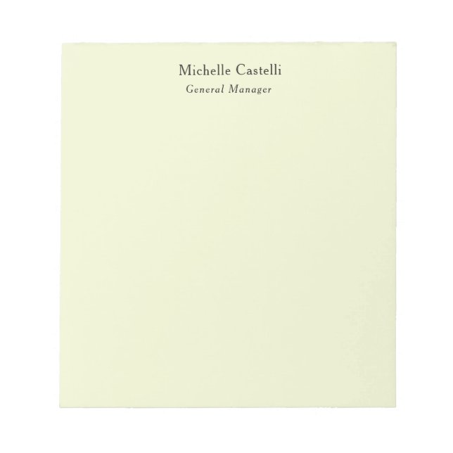 Professional Unique Classical Plain Notepad (Front)