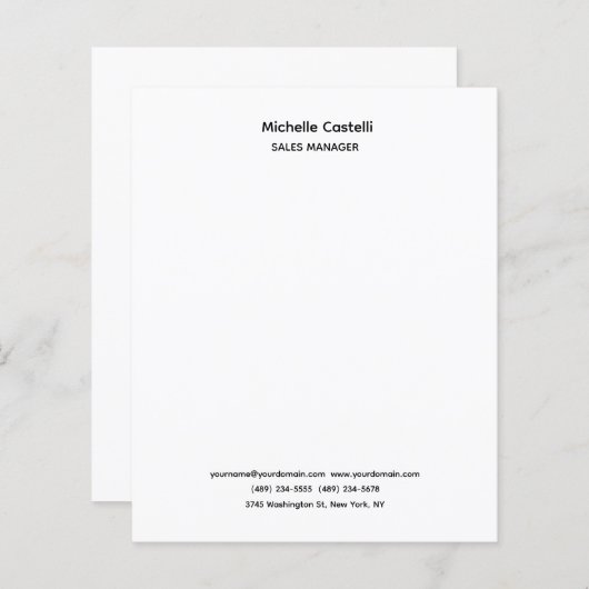 Professional Unique Classical Simple (Front/Back)