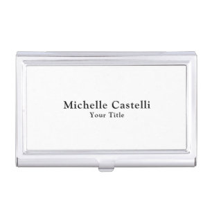 Professional Unique Classical Simple Black White Business Card Case
