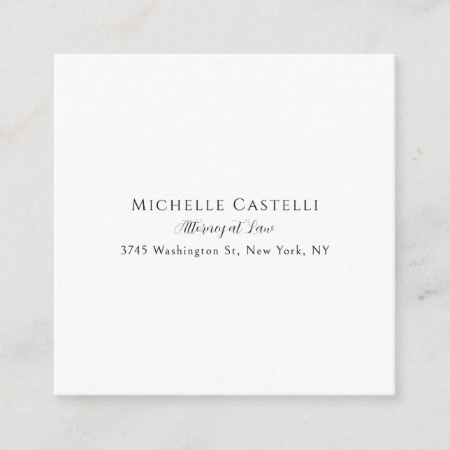 Professional Unique Classical Simple Black & White Enclosure Card (Front)
