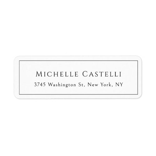 Professional Unique Classical Simple Black & White Label