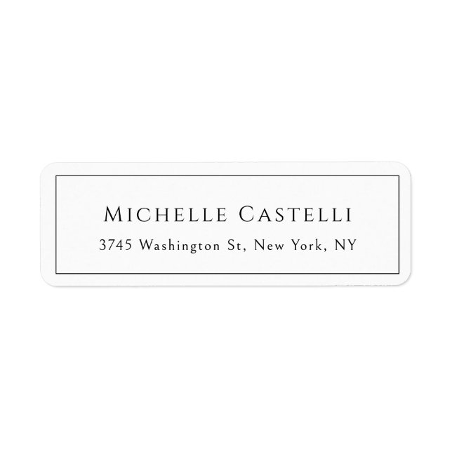 Professional Unique Classical Simple Black & White Label (Front)