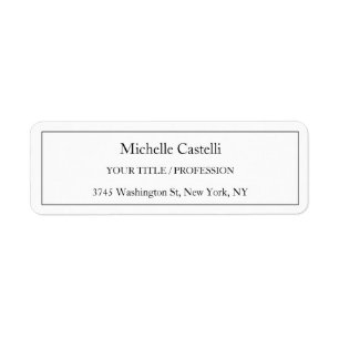 Professional Unique Classical Simple Black & White Label