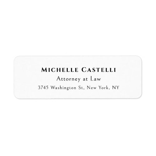 Professional Unique Classical Simple Black & White Label