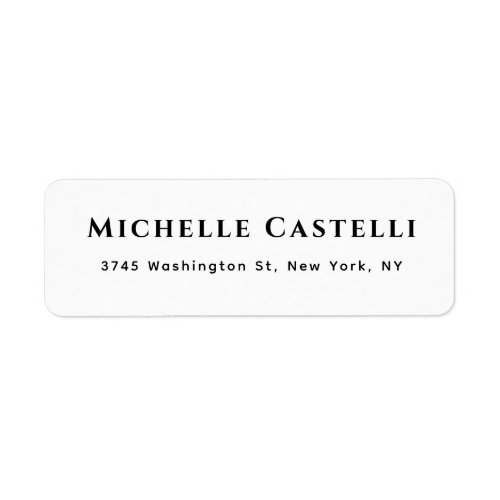 Professional Unique Classical Simple Black & White Label