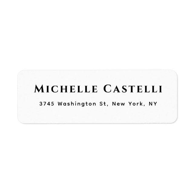 Professional Unique Classical Simple Black & White Label (Front)
