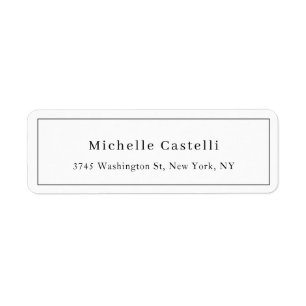 Professional Unique Classical Simple Black & White Label