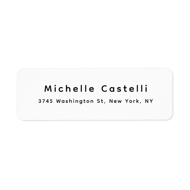 Professional Unique Classical Simple Black & White Label (Front)
