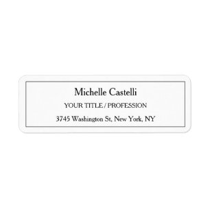 Professional Unique Classical Simple Black & White Label