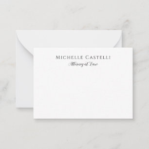 Professional Unique Classical Simple Black & White Note Card