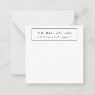 Professional Unique Classical Simple Black & White Note Card
