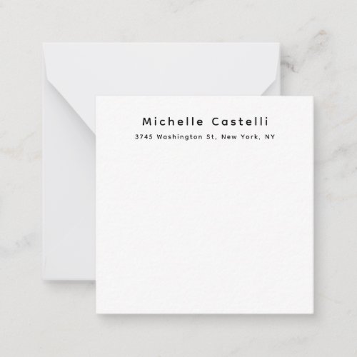 Professional Unique Classical Simple Black & White Note Card