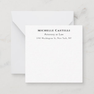 Professional Unique Classical Simple Black & White Note Card