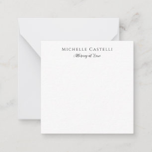 Professional Unique Classical Simple Black & White Note Card