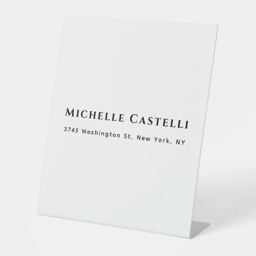 Professional Unique Classical Simple Black & White Pedestal Sign