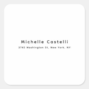 Professional Unique Classical Simple Black & White Square Sticker