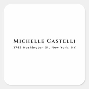 Professional Unique Classical Simple Black & White Square Sticker