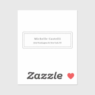 Professional Unique Classical Simple Black & White Sticker