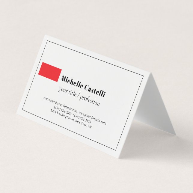 Professional Unique Classical Simple Business Card (Front)