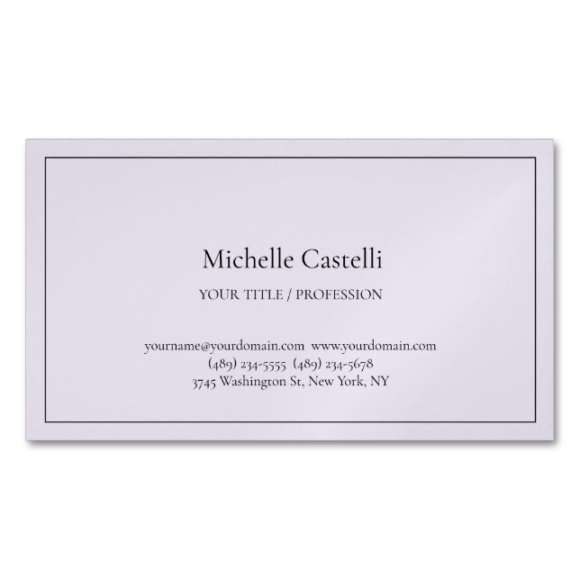 Professional Unique Classical Simple Business Card Magnet (Front)