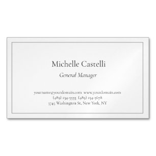 Professional Unique Classical Simple Business Card Magnet