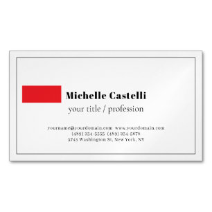 Professional Unique Classical Simple Business Card Magnet